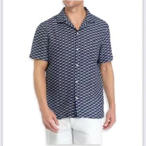 NWT- Vineyard Vines Men's Floral Border Short Sleeve Cabana Shirt